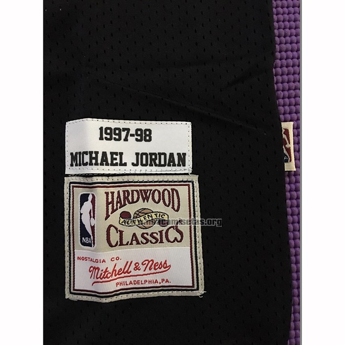 Camiseta Chicago Bulls Michael Jordan NO 23 Mitchell & Ness 1997-98 Negro